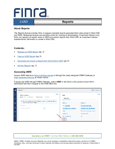 IARD Reports | IARD